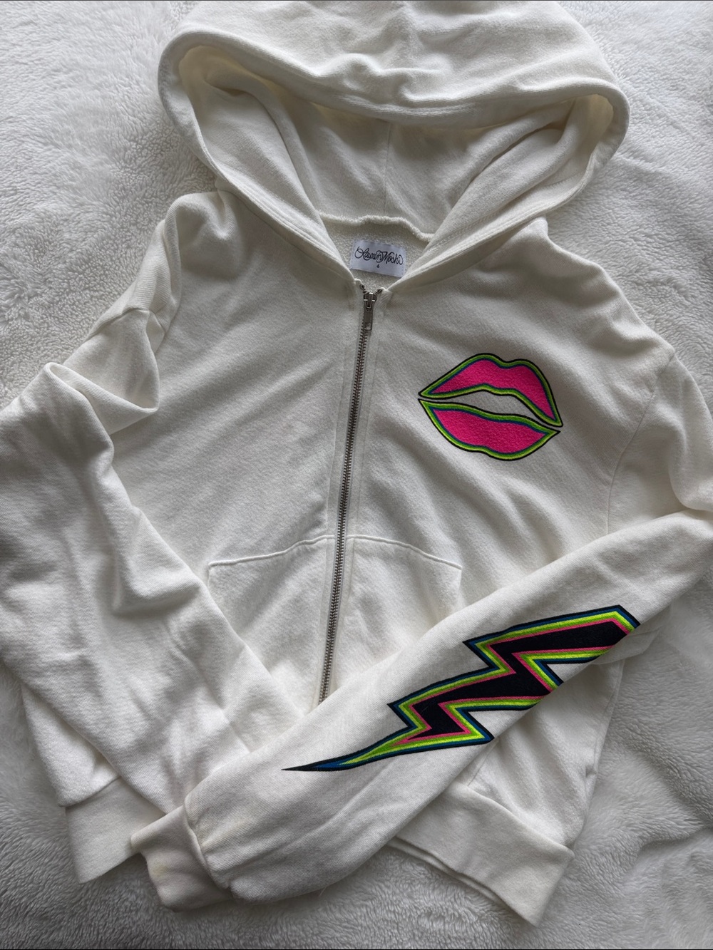 LAUREN MOSHI White Eye Graphic Hoodie